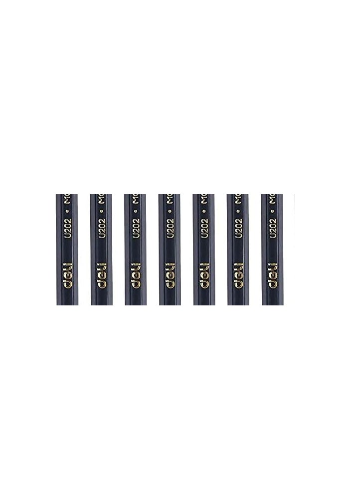 Deli 2B Graphite Pencil with Eraser - 12 Pieces, Dark Blue - Image 3