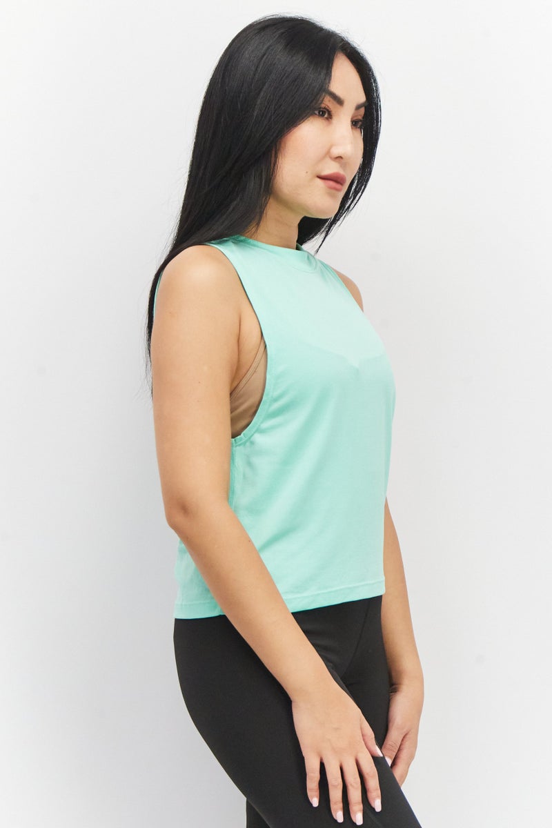 Sinsay Women Sportswear Fit Sleeveless Training Top, Mint Green  - Image 3