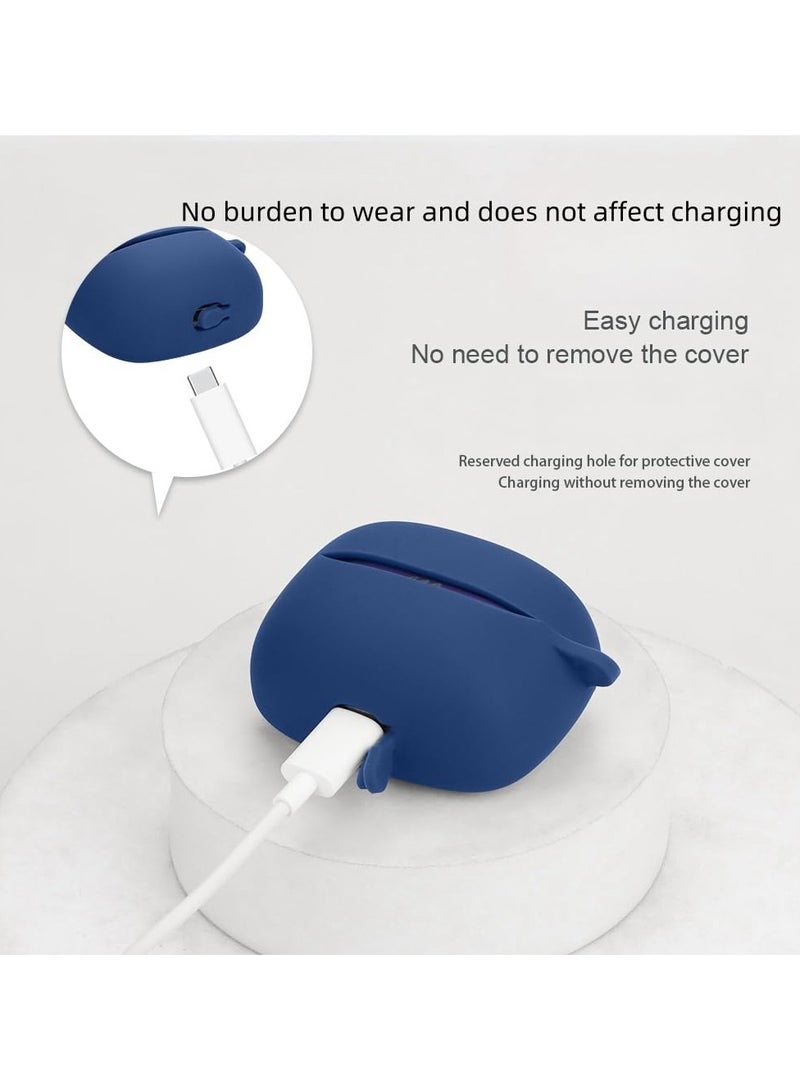 شل متوافق مع جي بي إل تون بيم 2 تبو سيليكون لينة ، سهلة التفكيك ، ومكافحة الصفر ، الأزرق الداكن سماعة بلوتوث - Image 5