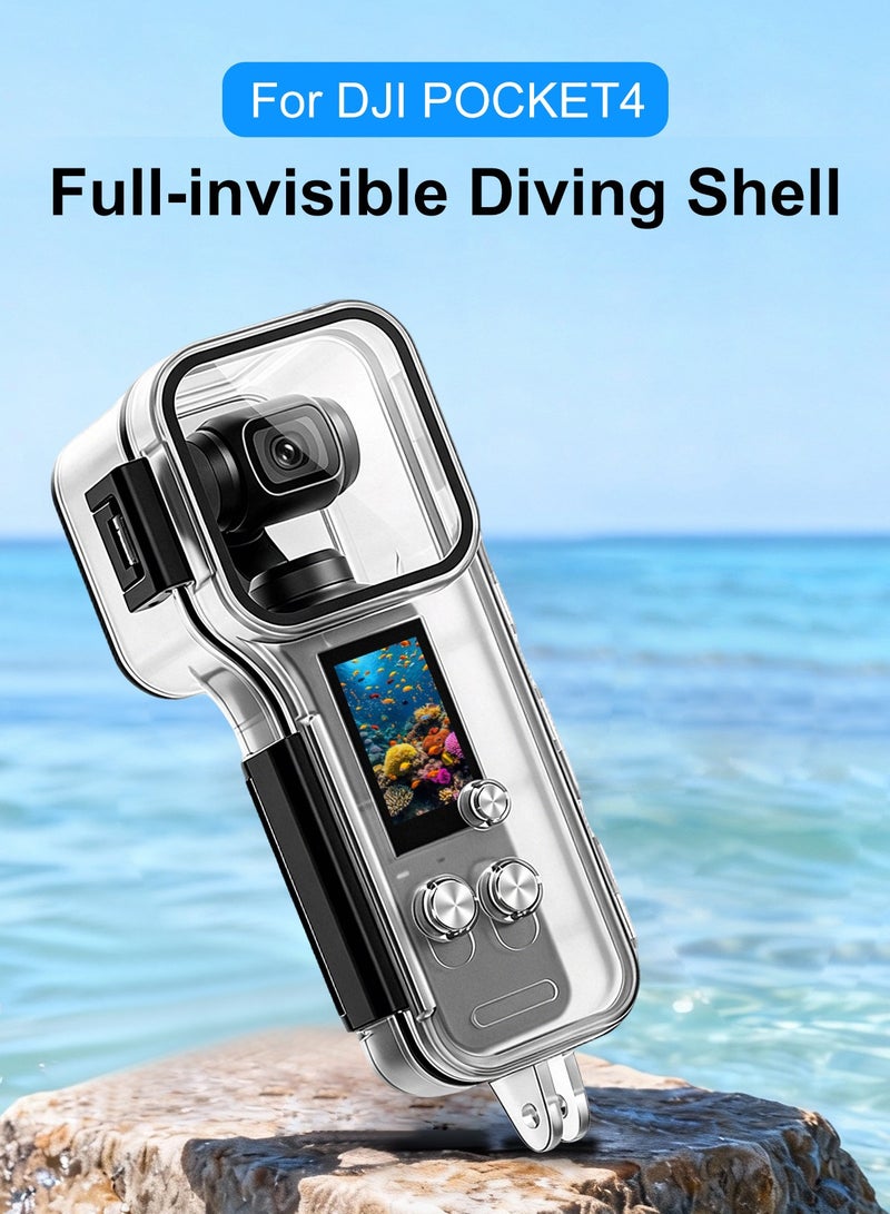 بولوز حافظة غوص PULUZ متوافقة مع DJI Osmo Pocket 4، غطاء واقٍ مقاوم للماء حتى عمق 50 مترًا (164 قدمًا) مع ملحقات لكاميرا Osmo Pocket 4 - Image 2