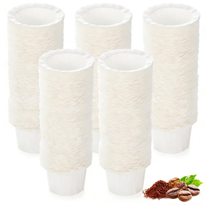 Kicovitifa Disposable Paper Coffee Filters, Keurig K Cup Paper Filters for Keurig Single Brewer Reusable Cups, K-cup Coffee Pods, Fits All Brands Reusable K Cups (500) - Image 1