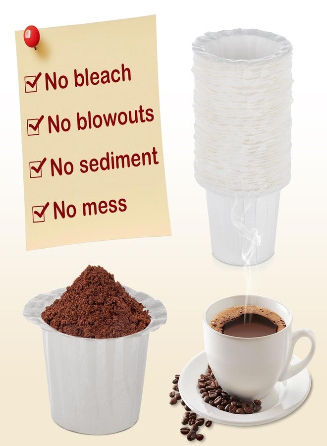 Kicovitifa Disposable Paper Coffee Filters, Keurig K Cup Paper Filters for Keurig Single Brewer Reusable Cups, K-cup Coffee Pods, Fits All Brands Reusable K Cups (500) - Image 3
