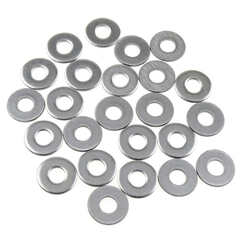 LUORNG Flat Washer LUORNG 24pcs M6 16mm Outer Diameter 304 Stainless Steel Flat Washer Adjustment Hardware Fitting Accessories Metal Plain Gasket for Bolts & Screws - Image 1