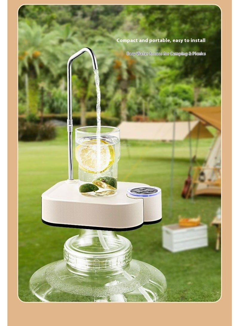 Sakina Desktop Smart Water Dispenser, Black Three-Level Quantitative Water Flow, USB Rechargeable Portable, Compatible with Various Bottles, Touch-Control Compact Electric Pump, Rotating Spout Design(Black) - Image 5