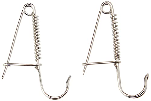 Lacis AW05-SILVER Knitting Pin Pair, Silver, 1.5" tall, 1" wide and 1/8" deep - Image 5