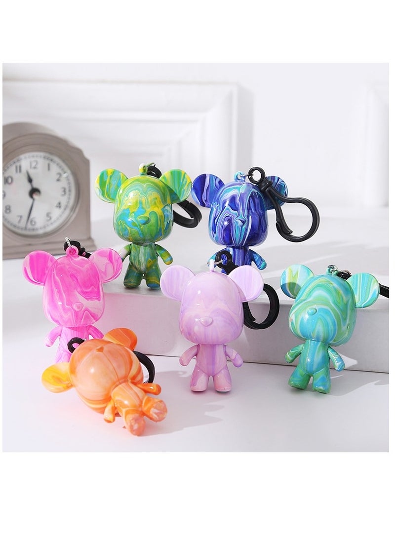 Cutie Cute DIY Painting Fluid Bear Teddy Bear Painting Kit Set Bear 6.5cm 6 Pack  - Image 1