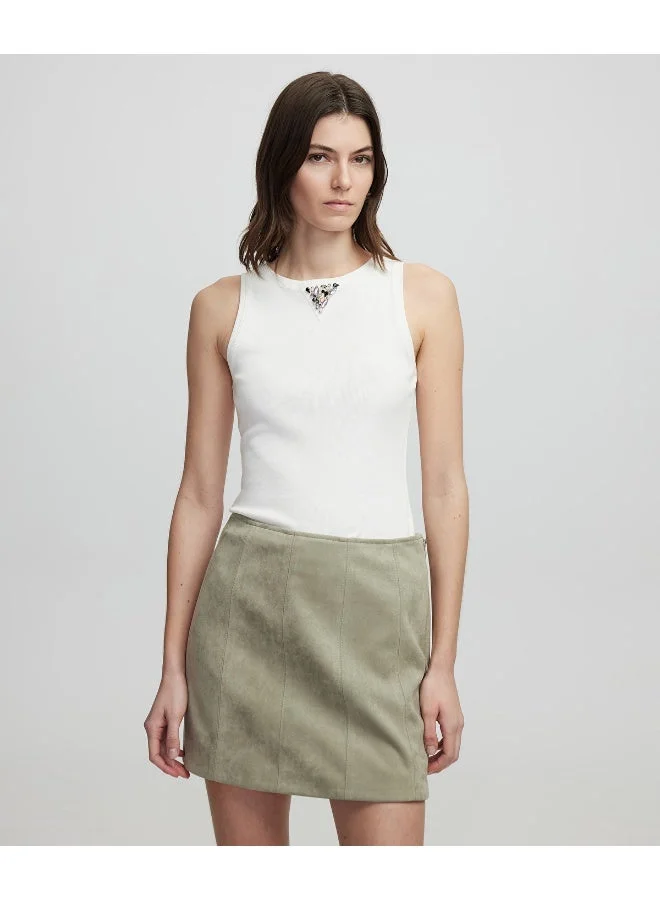 إبيكيول Faux Suede Mini Skirt