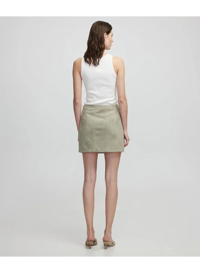 إبيكيول Faux Suede Mini Skirt