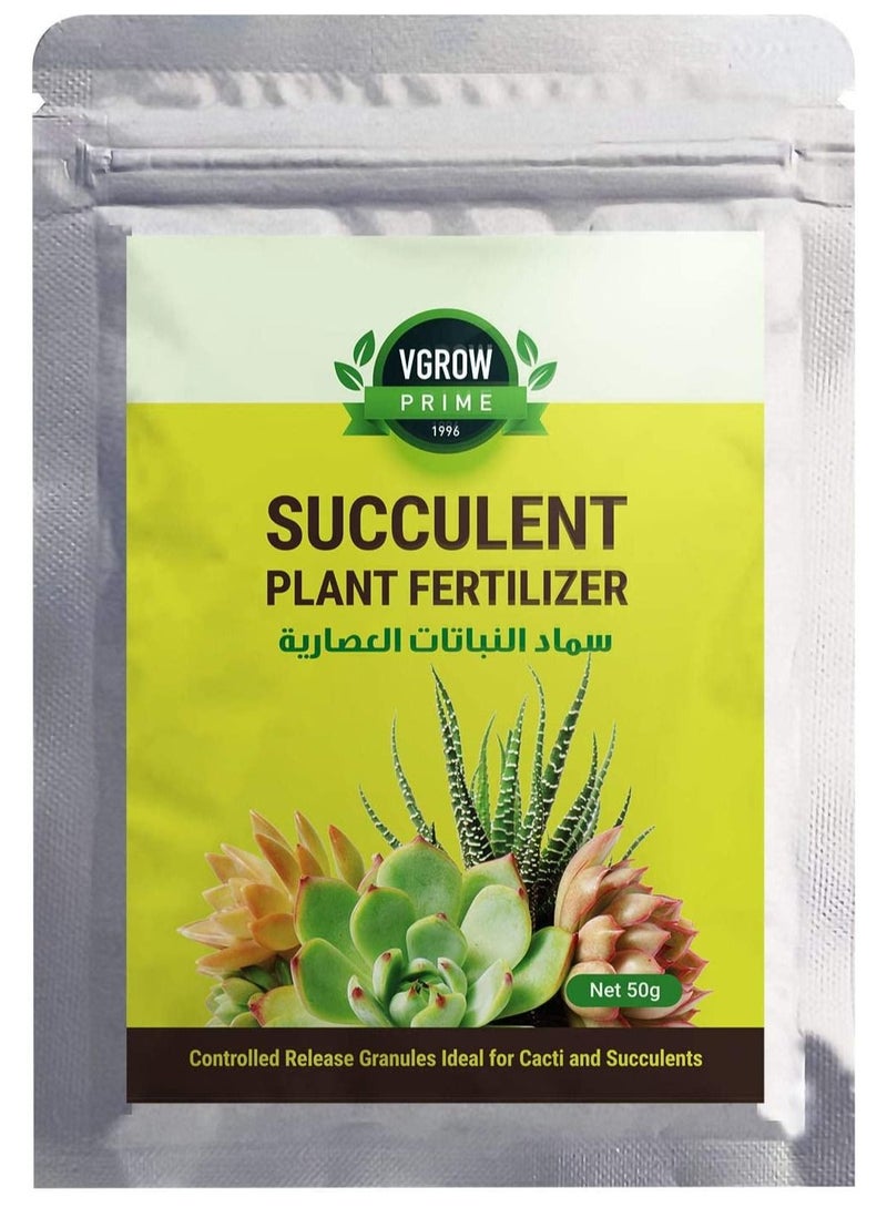 VGROW PRIME Premium Cactus & Succulent fertilizer — stimulates robust root growth, stem development & color vibrancy for all Cacti, Aloe Vera, Jade & other succulents. - Image 1
