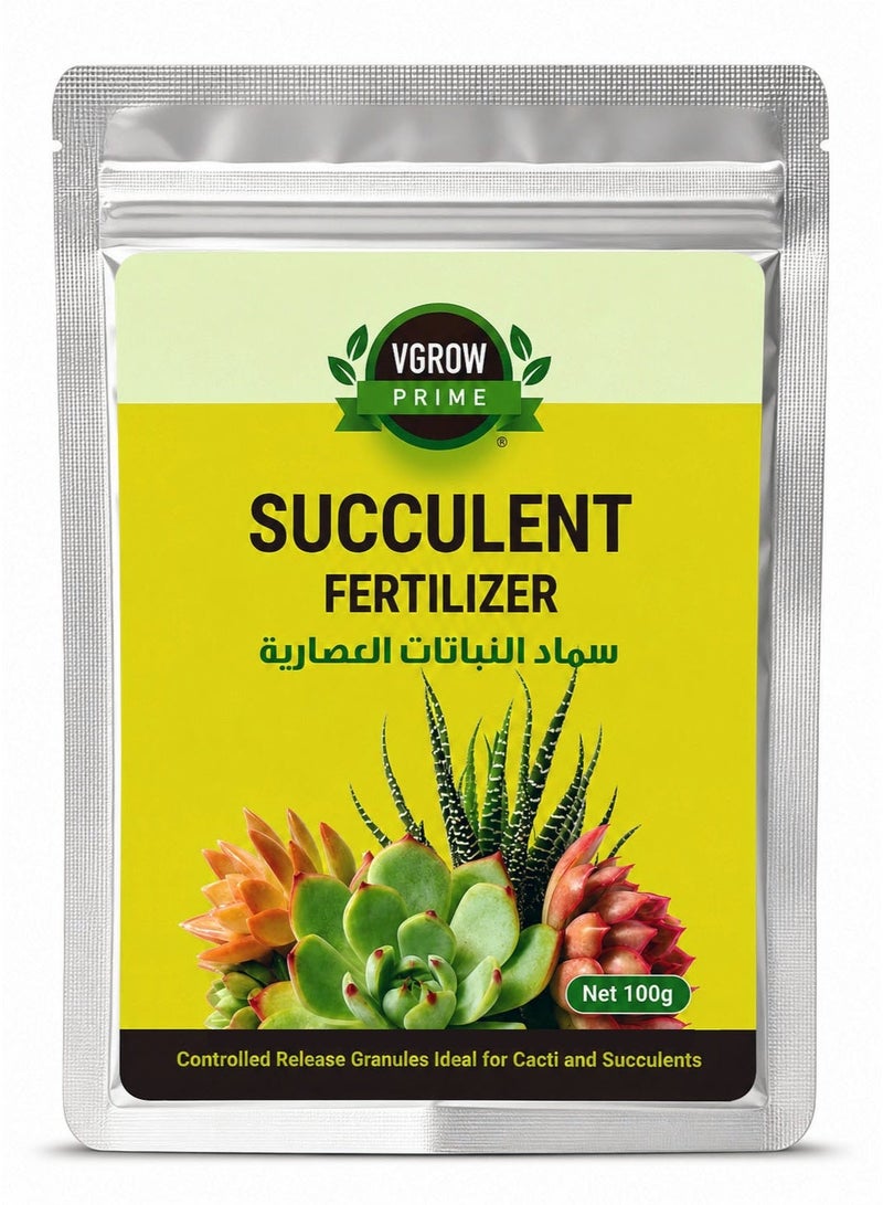 VGROW PRIME Premium Cactus & Succulent fertilizer — stimulates robust root growth, stem development & color vibrancy for all Cacti, Aloe Vera, Jade & other succulents. - Image 1