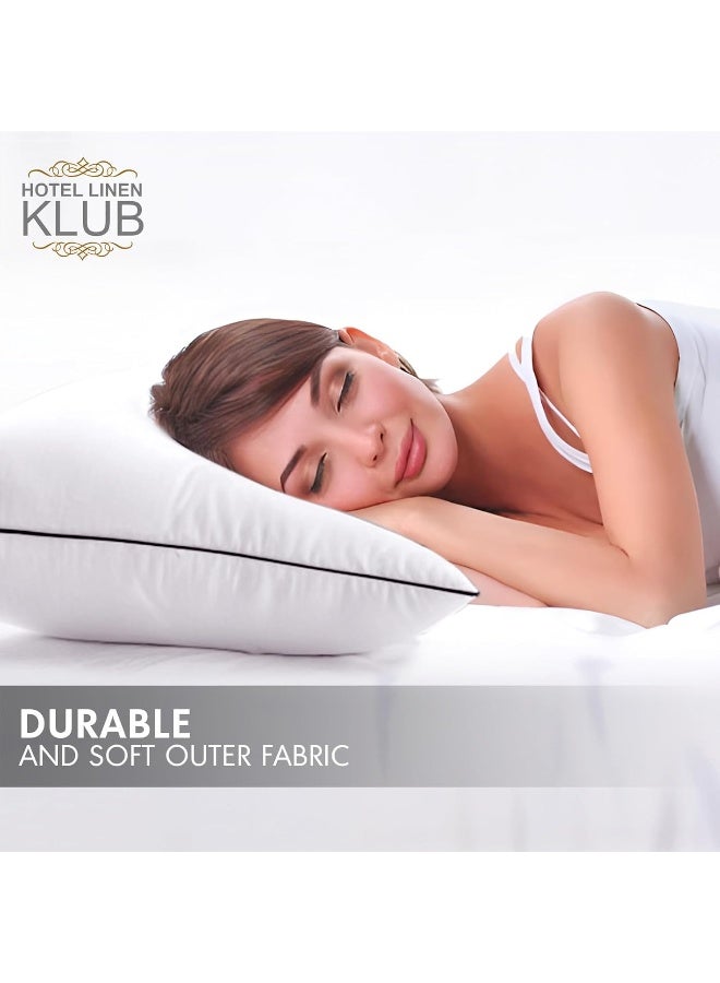 Hotel Linen Klub Pillow - Crafted from Supersoft Microfiber Fabric with Single Cord for a Durable and Elegant Look, 900 Grams Microfiber Filling for Enhanced Comfort and Support, Size: 50 x 75 cm - Image 5
