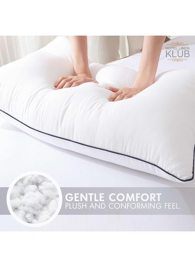 Hotel Linen Klub Pillow - Crafted from Supersoft Microfiber Fabric with Single Cord for a Durable and Elegant Look, 900 Grams Microfiber Filling for Enhanced Comfort and Support, Size: 50 x 75 cm - Image 3