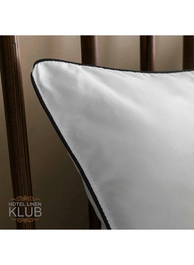 Hotel Linen Klub Pillow - Crafted from Supersoft Microfiber Fabric with Single Cord for a Durable and Elegant Look, 900 Grams Microfiber Filling for Enhanced Comfort and Support, Size: 50 x 75 cm - Image 4