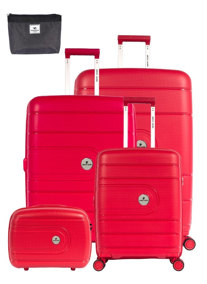 pierre cardin - Pierre Cardin Hardcase Trolley Set of 4-PC86304 Red - Image 1