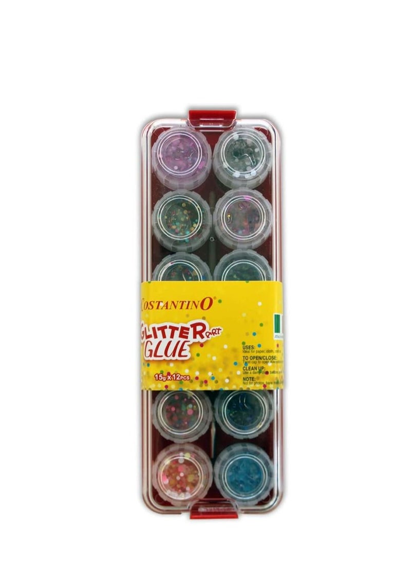 COSTANTINO - Glitter Glue 12 Pc Craft Set - Image 1