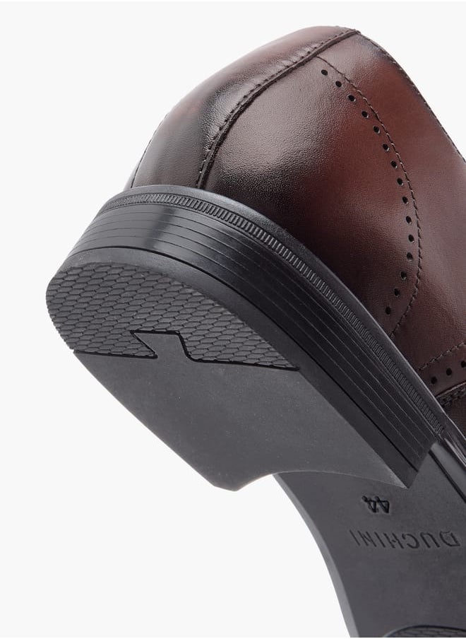 DUCHINI Men's Textured Derby Shoes with Lace-Up Closure  - Image 5