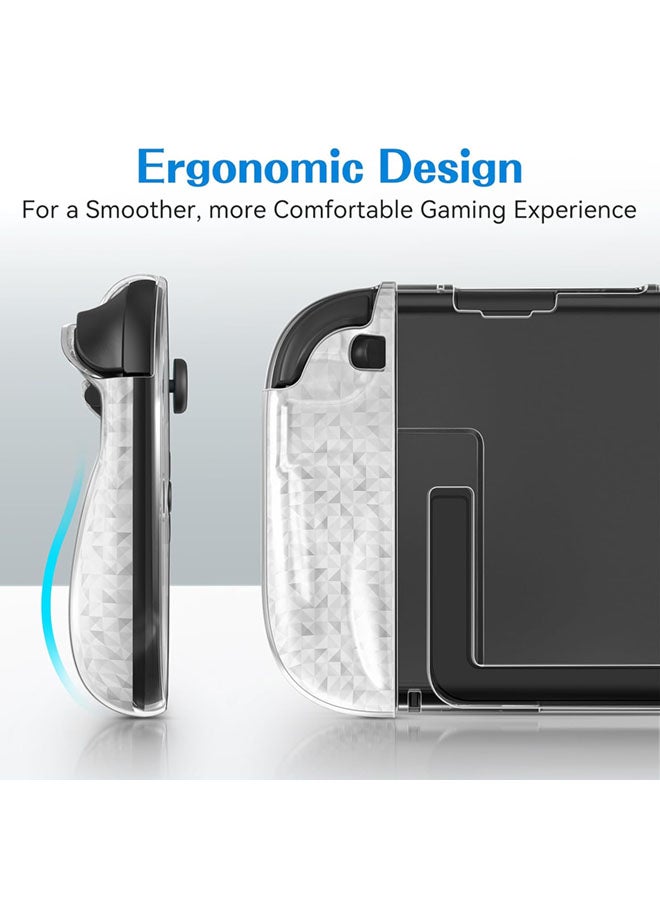 SJet Clear Dockable Case for Nintendo Switch 2, Carrying Protective PC Case, Soft TPU Grip Cover for Joy-Con, Grip Cover with Shock-Absorption, Anti-Scratch - Image 5