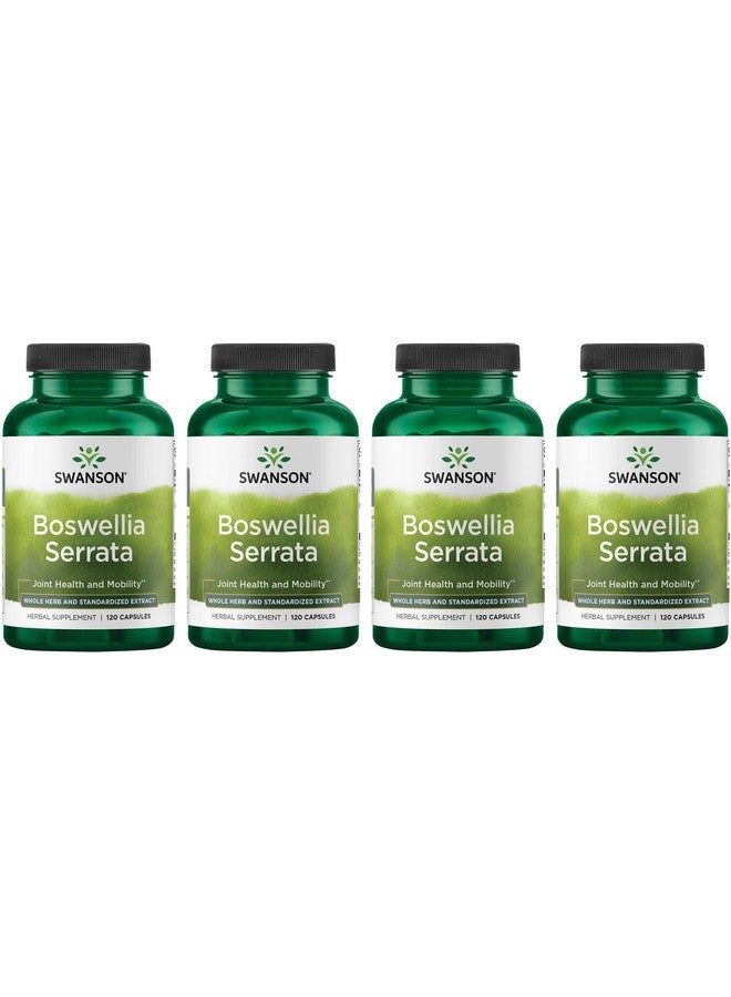 Swanson Boswellia Serrata - Whole Herb & Standardized Extract 120 Caps (4 Pack) - Image 1