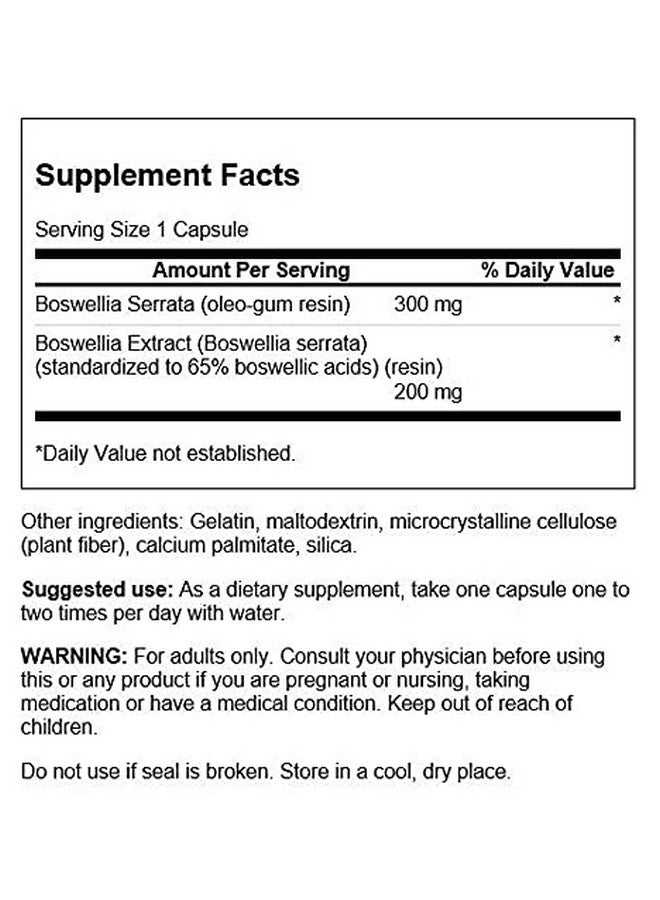 Swanson Boswellia Serrata - Whole Herb & Standardized Extract 120 Caps (4 Pack) - Image 3