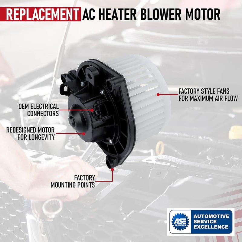 AA Ignition Toyota Tacoma AC Heater Blower Motor Fan Assembly Replacement 2005-2015 - Replaces 87103-04044, 700188, PM9297, 75846 - Air Conditioning Fan Blower Motor Replacement - Image 4