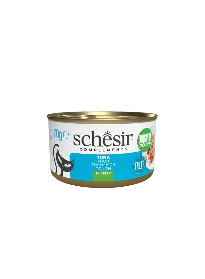 Schesir Complements Cat Wet Food in Jelly Can- Tuna 70g x 3pcs - Image 2