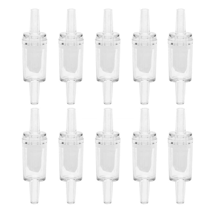Meridian Pssopp 10‑Piece Aquarium Air Flow Control Valve – One‑Way Return, No‑Turn, Transparent White - Image 1