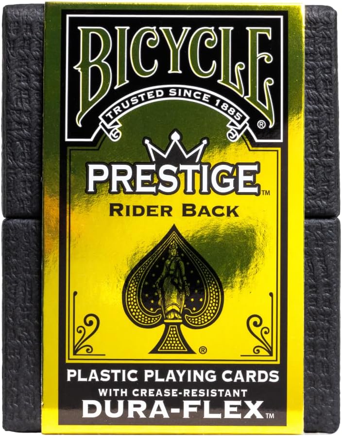 Bicycle Prestige Waterproof Playing Cards, Black 100% Plastic Deck, Durable Casino Quality Poker Cards for Pool, Beach, Camping & Party Games - Image 5