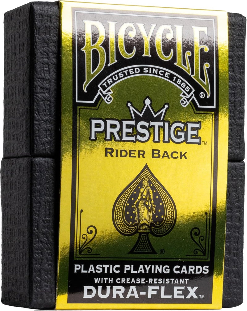 Bicycle Prestige Waterproof Playing Cards, Black 100% Plastic Deck, Durable Casino Quality Poker Cards for Pool, Beach, Camping & Party Games - Image 1