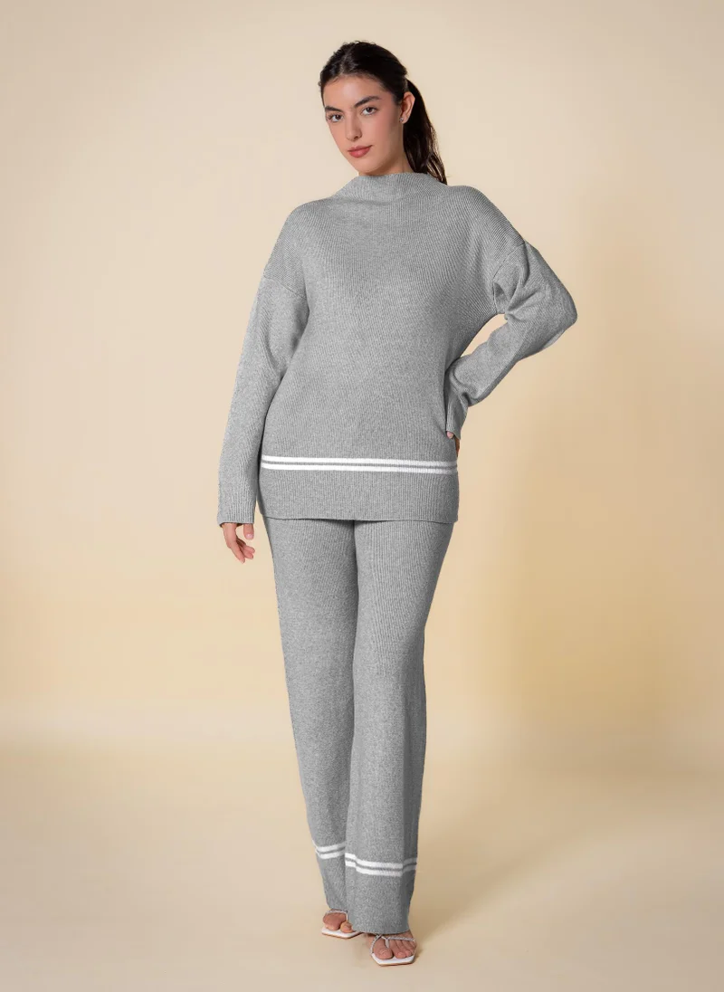 SHAPES DETAIL KNITTED SET