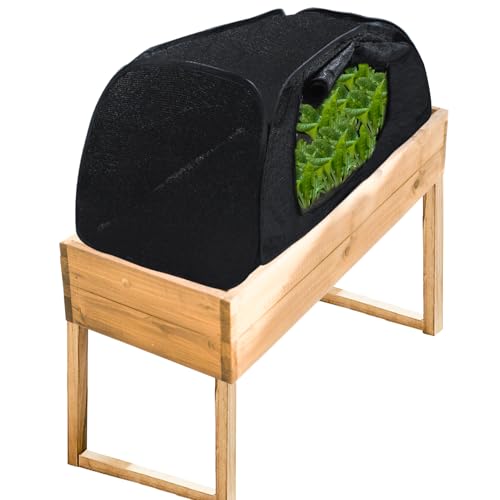 Fantang Pop Up Sun Shade for Raised Garden Bed, 47"X21"X18" Foldable Plant Shade Tent Garden Shade Tunnel 80% UV Resistant Sunblock Shades Cover Crop Cage with Bag and Stake for Outdoor Plants Heat Protection - Image 1