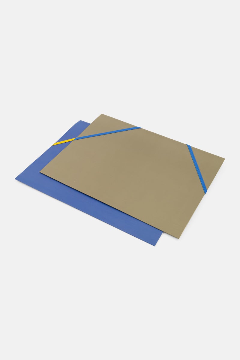 Muy Mucho 2 Pack Plain File Folder 32 H x 24 L cm, Olive,Blue  - Image 1