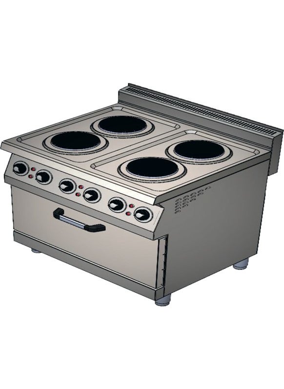 CSA Inox Karacasan Industrial 700 Series Counter Top 4+1 Oven Electric Range 
