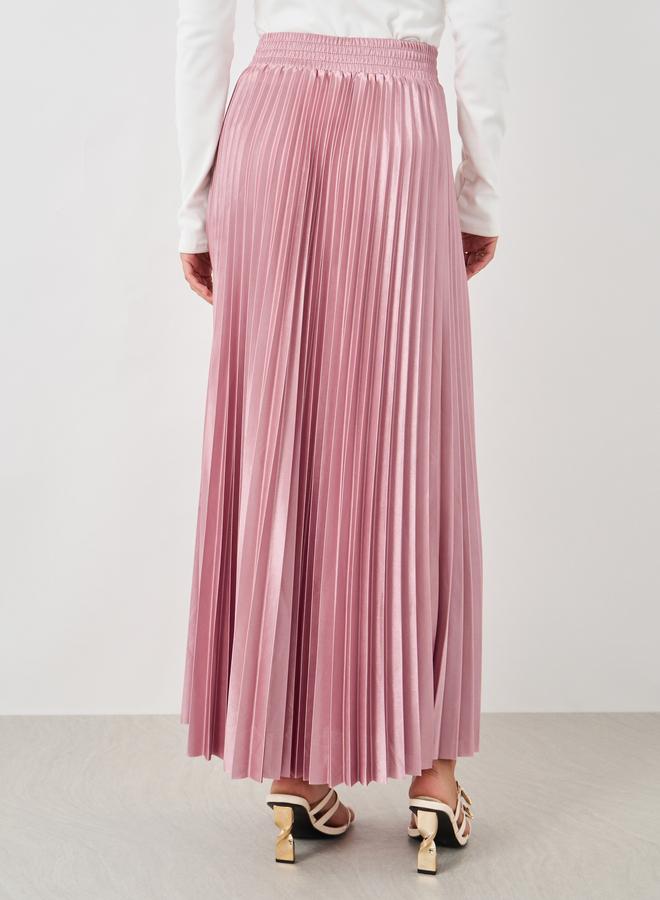 Styli Styli Pleated Elasticated Waistband A-Line Maxi Skirt  - Image 4