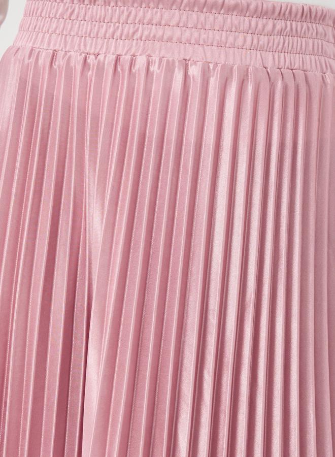 Styli Styli Pleated Elasticated Waistband A-Line Maxi Skirt  - Image 3