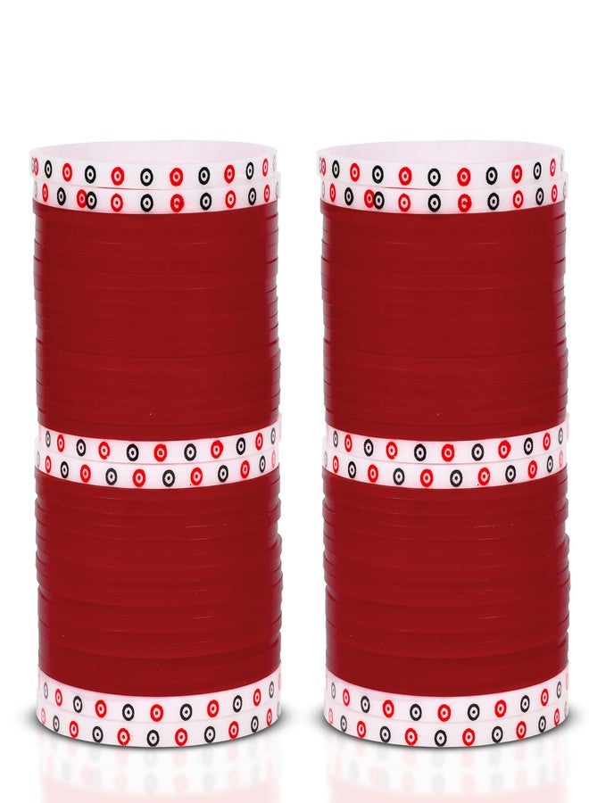 EMERY Panjabi Chuda Bridal Bangles - Pack of 80: Exquisite Elegance in Red and Maroon for Weddings, Engagements, and Festivals (Maroon, 2.4) - Image 2