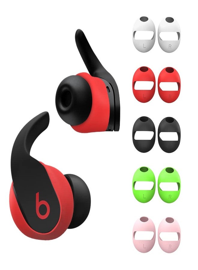 WOFRO [5 Pairs] WOFRO Beats Fit Pro Ear Tips Covers Silicone Anti-Slip Protective Ear Covers Skin [Fit in Case] Earbuds Accessories Compatiable with Beats Fit Pro 2021(5 Colors Mixed) - Image 1