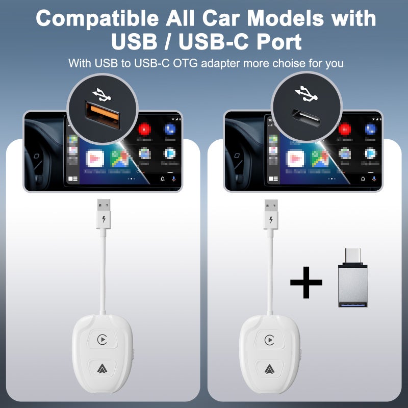 Carplay Wireless Adapter Convert Wired To Wireless For Apple Carplay Users - Smart AI Technology High Compatibility For Driving Experience - Image 3