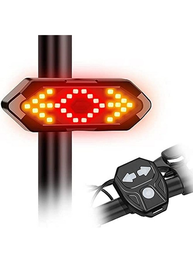 Lista Bicycle Tail Light USB Rechargable Smart Wireless Remote Control Turn Signal Warning Lamp Bike Taillight - Image 1