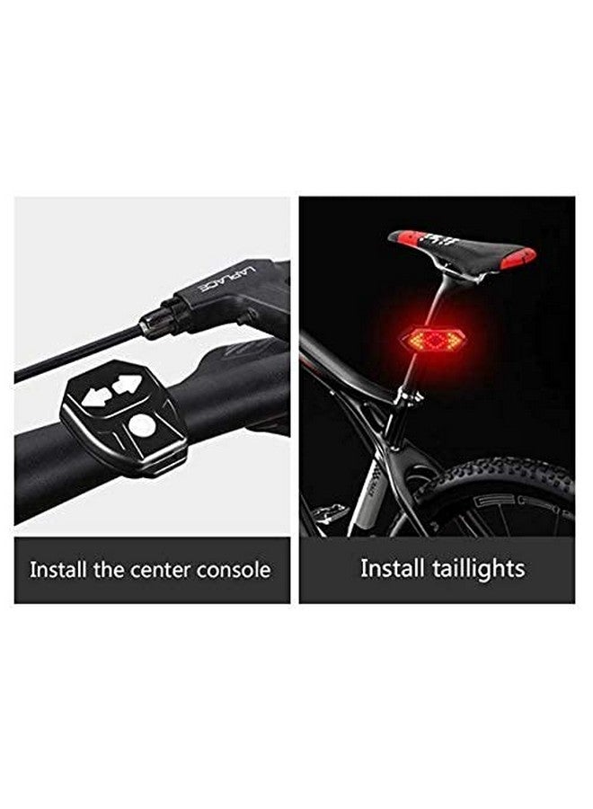 Lista Bicycle Tail Light USB Rechargable Smart Wireless Remote Control Turn Signal Warning Lamp Bike Taillight - Image 3