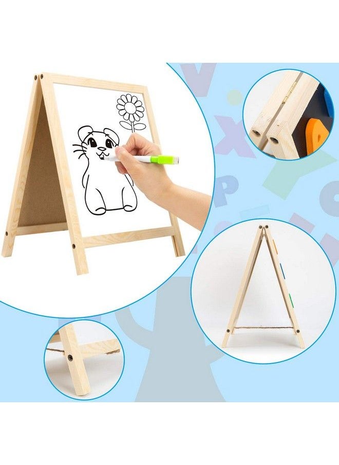 INNOCHEER Magnetic Letters And Numbers With Easel For Kids 133 Pieces Alphabet Magnets Educational Dry Erase Board Whiteboard & Chalkboard For Toddlers Writing & Drawing  - Image 5