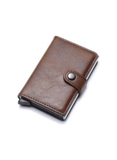 Generic Slim RFID Blocking Card Holder Leather Aluminum Credit & Business Card Holder for Men & Women Aluminum Leather  - Image 1