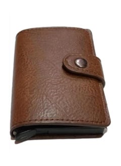 Generic Slim RFID Blocking Card Holder Leather Aluminum Credit & Business Card Holder for Men & Women Aluminum Leather  - Image 4