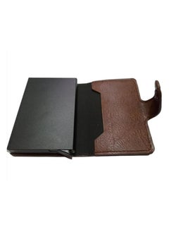 Generic Slim RFID Blocking Card Holder Leather Aluminum Credit & Business Card Holder for Men & Women Aluminum Leather  - Image 5
