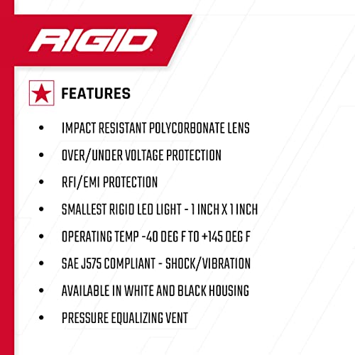 RIGID INDUSTRIES Ignite Backup Kit Black Flood Flush Mount: Mounting Accessories For Offroad Use - Image 5