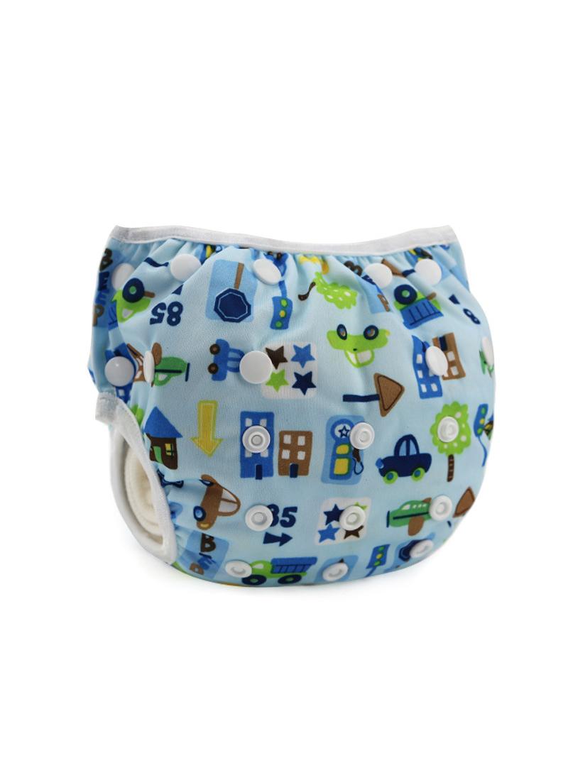 1-Piece Voguish Soft Adjustable Washable Baby Swimming Shorts Diaper - Style L  - Image 1