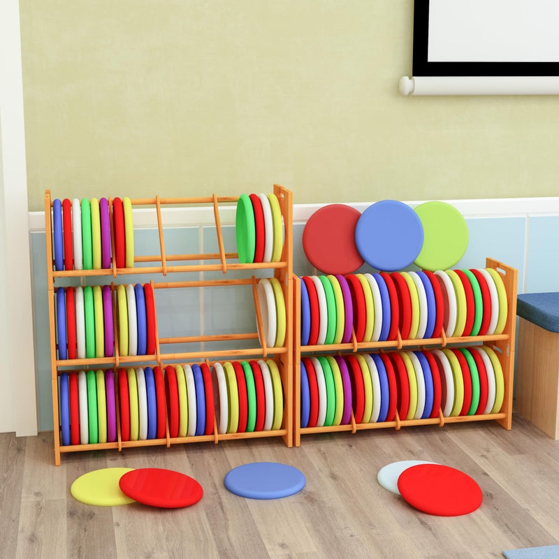 MinBoo Disc Golf Rack Stackable | Bamboo Disc Golf Shelf for Sports Disc Storage | Disc Golf Organizer with 40+ Disc Capacity | Essential Disc Golf Accessories | Discs Not Included - Image 5