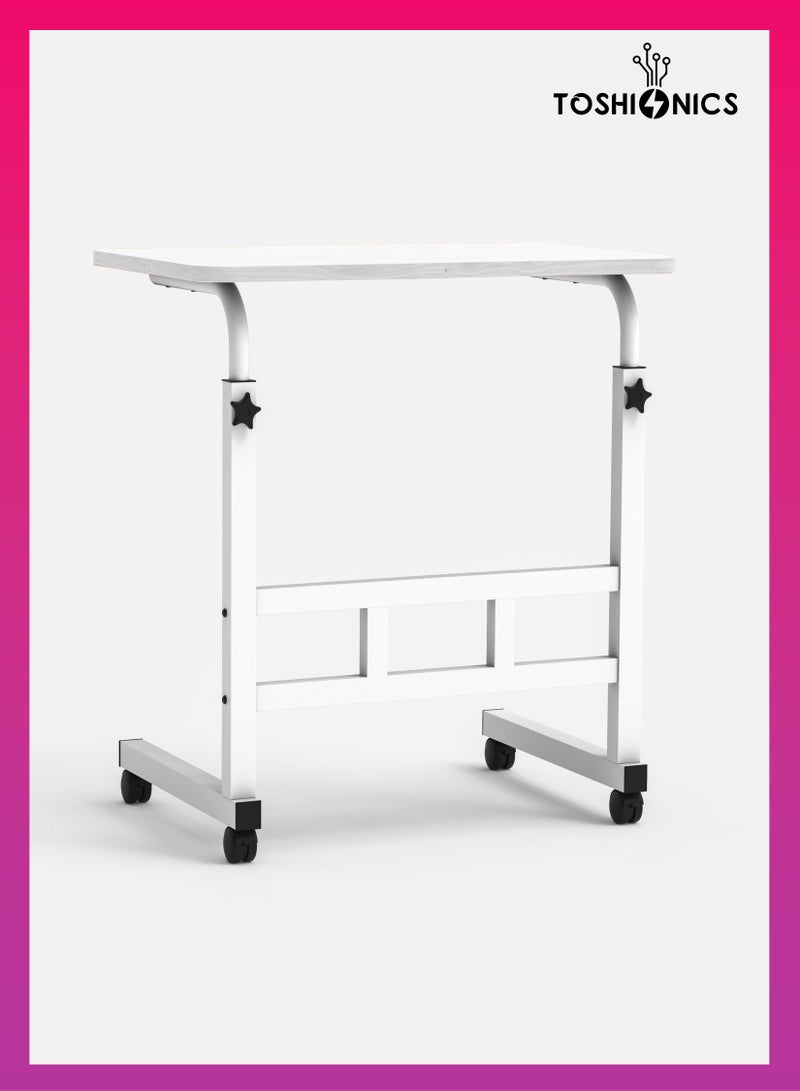 Toshionics Laptop Table Desk Portable Multi-Purpose Computer Table with Sturdy Metal Frame Height Adjustable Overbed, Sofa, Coffee, Study, Workstation & Bedside Table for Home & Office - Image 2