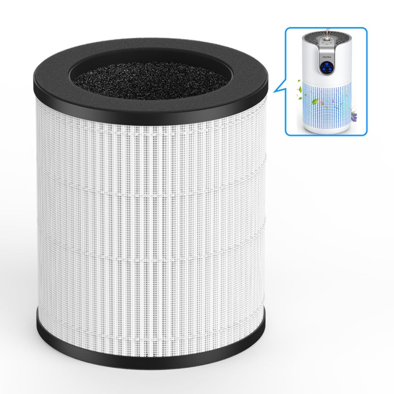 فلتر HEPA الحقيقي H13 المعتمد من MOOKA بديل متوافق مع جهاز تنقية الهواء M03 عبوة واحدة