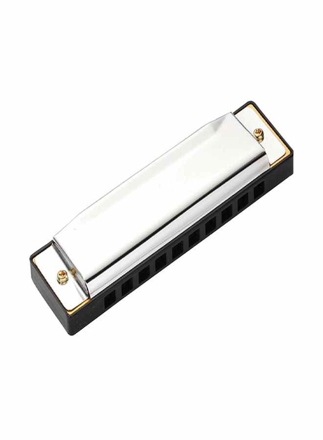 Generic 10-Hole Stainless Steel Chromatics Harmonica Mouth Organ  - Image 1
