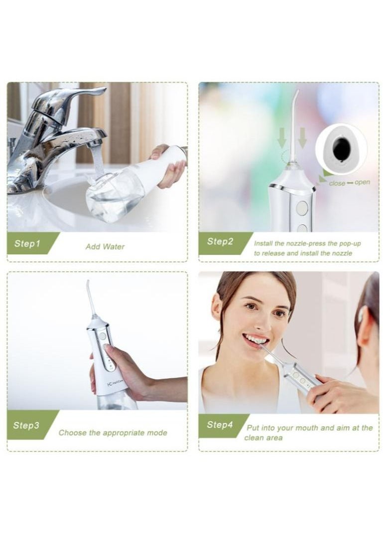 Portable Dental Water Flosser White